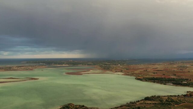 survol des plages sauvages de l'Aude, Languedoc, Occitanie, France