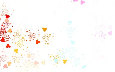 Light Multicolor vector pattern with random forms.