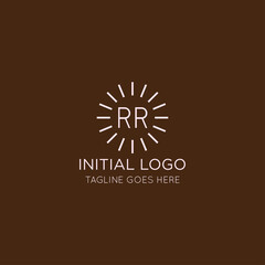 illustration vector graphic initial rr letter logo best for branding and icon