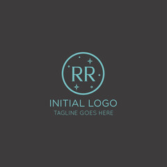 illustration vector graphic initial rr letter logo best for branding and icon