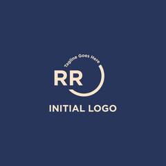illustration vector graphic initial rr letter logo best for branding and icon