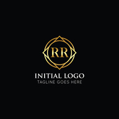 illustration vector graphic initial rr letter logo best for branding and icon