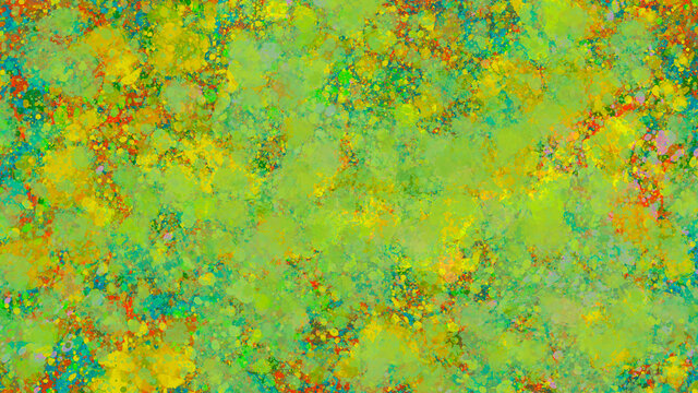 Yellow and Green Paint Splatter 6c