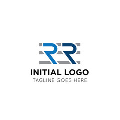 illustration vector graphic initial rr letter logo best for branding and icon