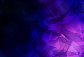Obraz premium Dark Purple vector gradient triangles texture.