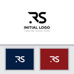 illustration vector graphic initial rs letter logo best for branding and icon