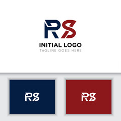 illustration vector graphic initial rs letter logo best for branding and icon