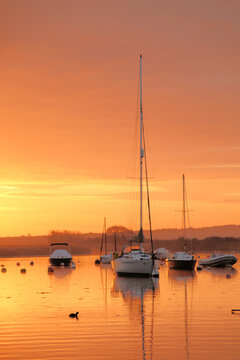 Christchurch Quey In Dorset UK , Beautiful early morning.