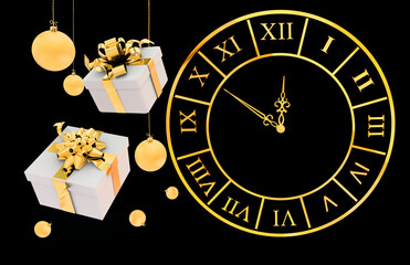 xmas christmas gifr  time clok latin numbers