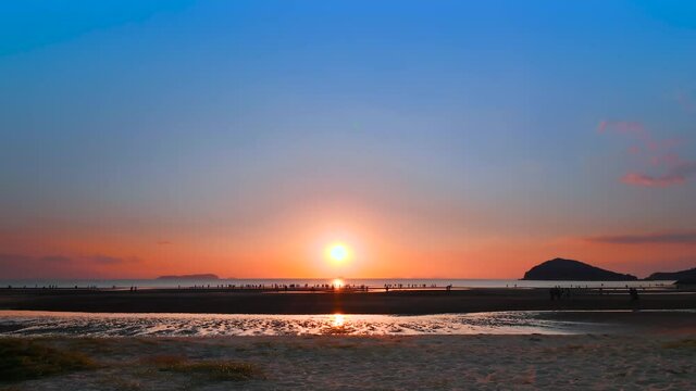 香川県・父母ヶ浜の夕景