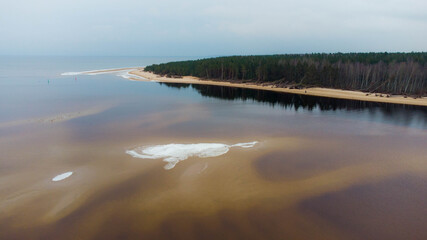 airphoto, river input sea