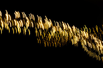 Malen mit Licht - Abstrakte Darstellung einer weihnachtlichen Lichterkette
