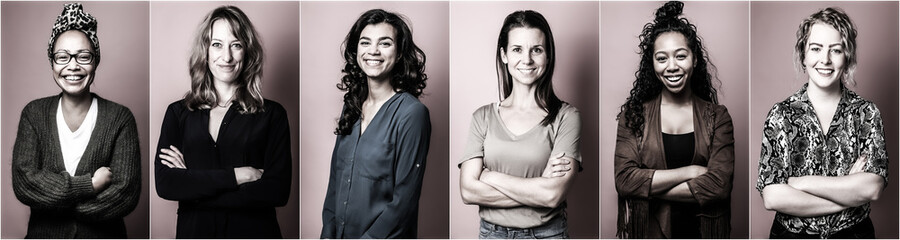 The art of women in a collage