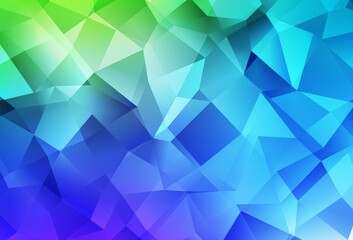 Light Blue, Green vector abstract polygonal background.