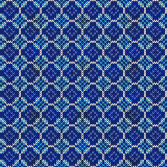 Seamless ornate knitted pattern