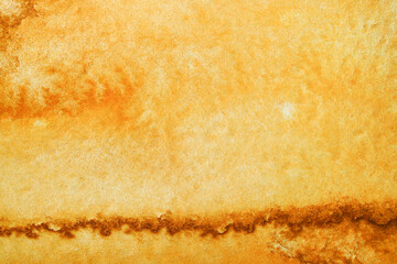 Watercolor texture yellow paint paper surface