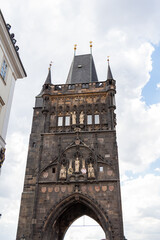 Fototapeta na wymiar Powder gate in the old city in Prague
