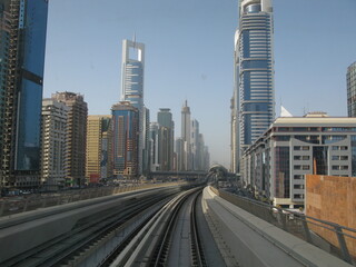 Fototapeta na wymiar Dubai Metro City