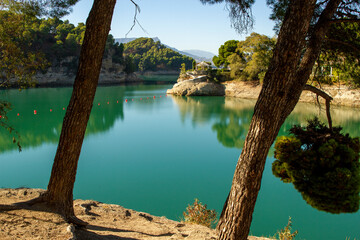 Lakes of El Chorro in Spain