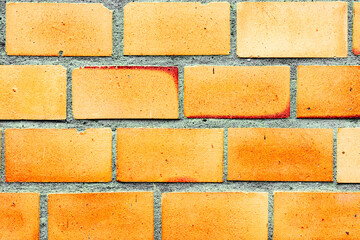 Texture of a brick wall with cracks and scratches which can be used as a background