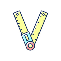 Ruler RGB color icon