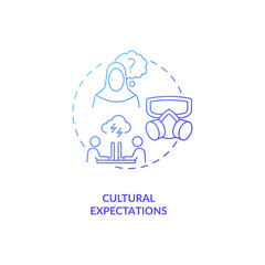 Cultural expectations concept icon