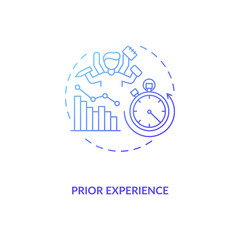 Prior experience concept icon