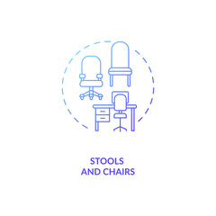 Stools and chairs concept icon
