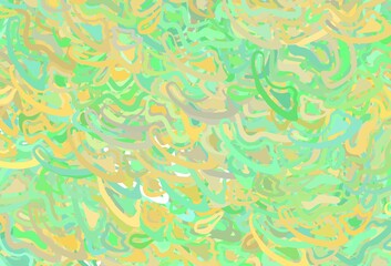 Light Green, Yellow vector pattern with wry lines.