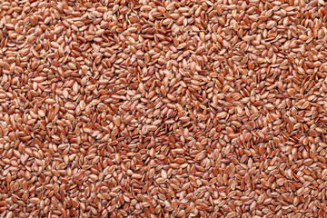 Background of brown flax seeds