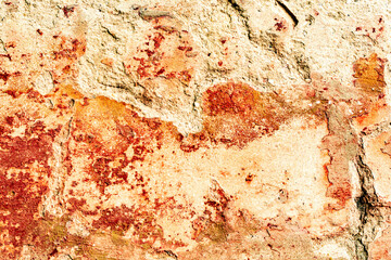 Naklejka premium Texture of a concrete wall with cracks and scratches which can be used as a background