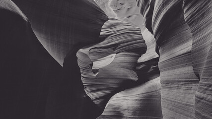 Antelope Canyon Arizona black and white