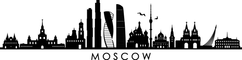MOSCOW RUSSIA SKYLINE City Silhouette