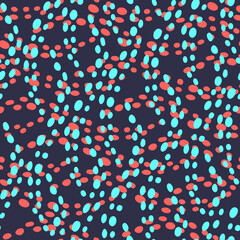 Fototapeta premium vector illustration of design background with green and red dots on the black backdrop