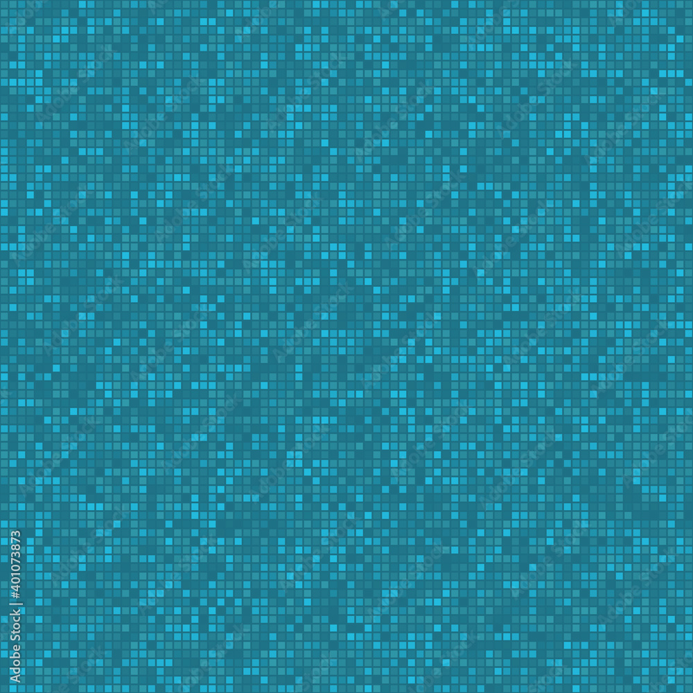 Poster abstract mosaic background from little squares. square format for your design. sea colors. stock vec