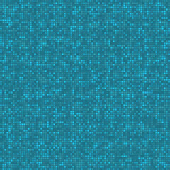 Abstract mosaic background from little squares. Square format for your design. Sea colors. Stock vector illustration on a white isolated background.