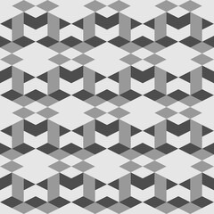 Seamless pattern. Geometrical backdrop. Rhombuses, triangles, parallelograms, figures ornament. Shapes background. Geometric wallpaper. Polygons motif. Digital paper, textile print, abstract. Vector.