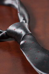 Grey tie closeup