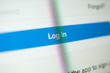 Close up shot of log in icon