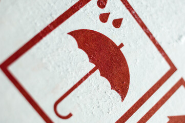 Fototapeta premium Umbrella symbol - keep the package dry