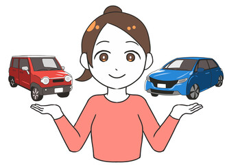軽自動車と普通車を比較する　女性