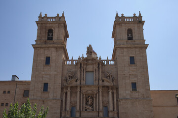 Fototapeta na wymiar Facade of the Monastery of San Miguel de los Reyes in the city of Valencia, Spain