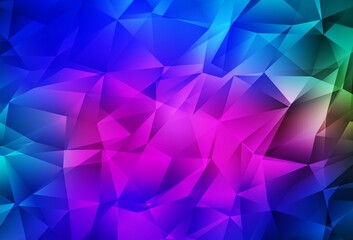 Dark Pink, Blue vector abstract polygonal background.