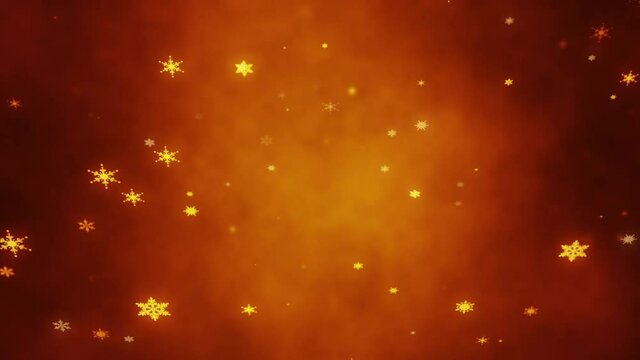 Christmas glittering snowflakes. Festive Christmas background. Artistic intro (introductory template). Christmas, New Year. 3D animation. Quick Time, h264,16-bit color, highest quality. 