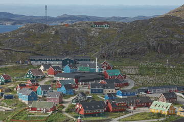 View of Qaqortoq in Greenland. The town is located in southern Greenland with a population of around 4,000 people © Jiri Vondrous