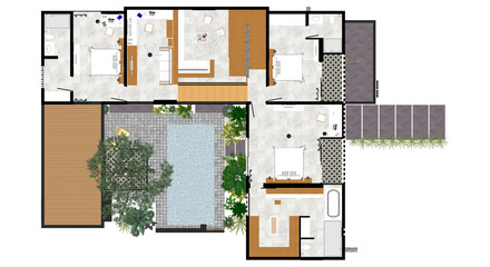 Floor Architectural Projection - CLB 8 Upper Floor