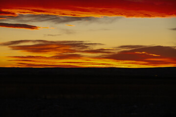 sunrise over the hill