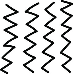 Cool zig zag vector, hand drawing