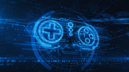 Esport gaming pad symbol abstract concept 3d illustration © Skórzewiak