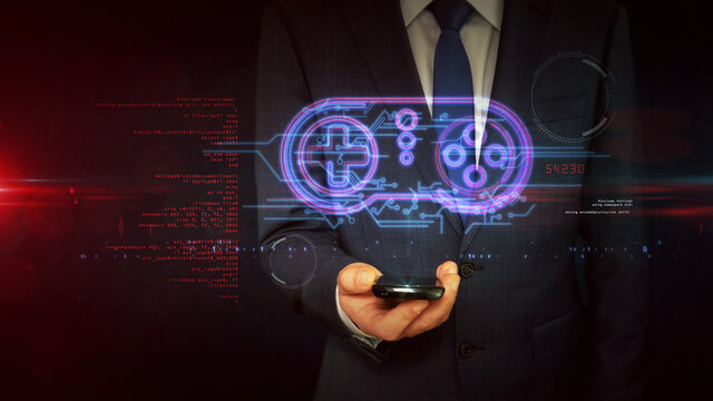 Esport gaming pad symbol abstract concept 3d illustration